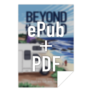 Blurred Beyond the Road cover with "ePub + PDF" overlaid text